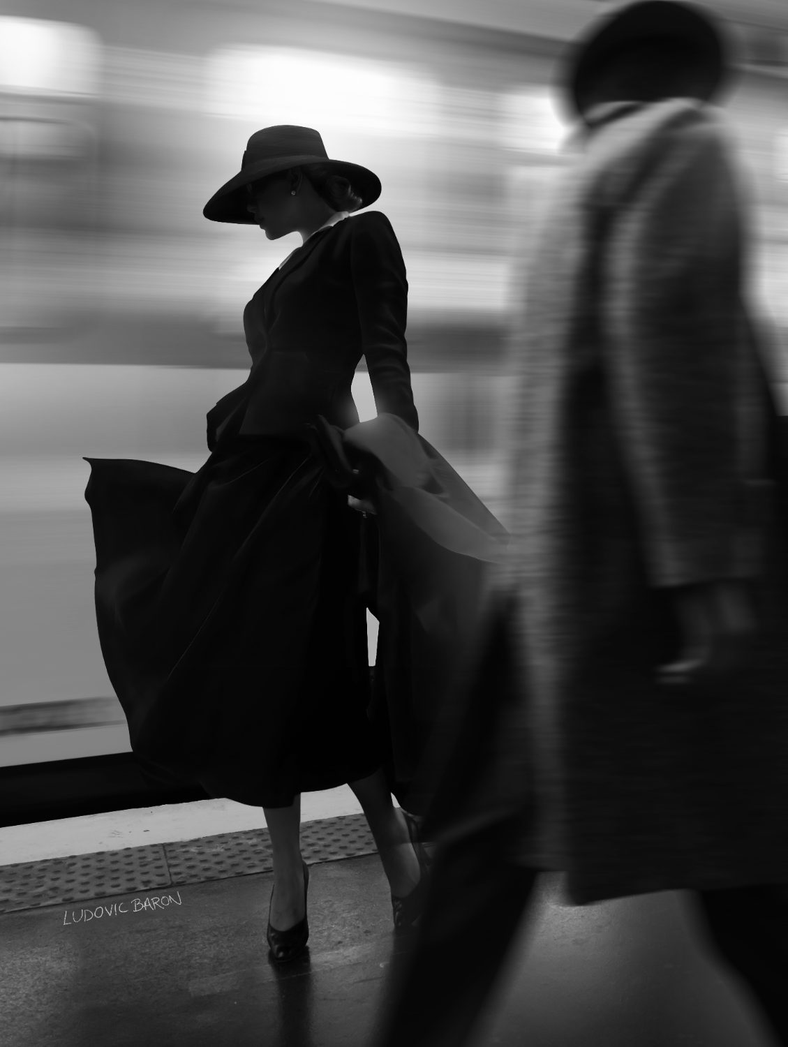 « Parisienne dans le metro », photographie d'art de Ludovic Baron
