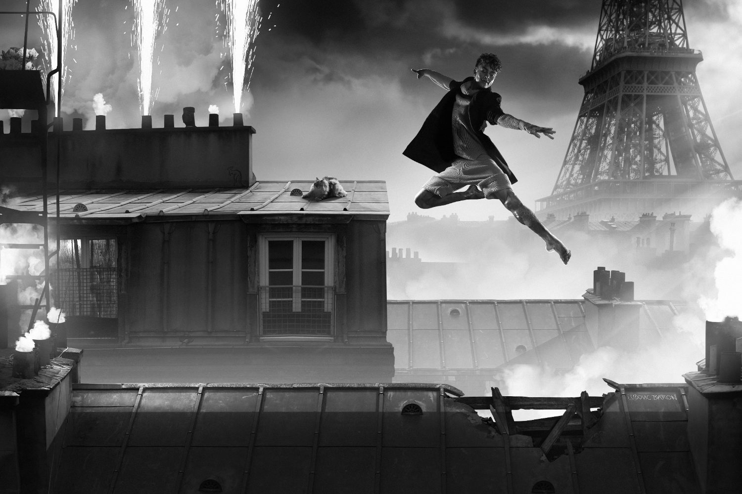 « Danse sur les toits de Paris », photographie d'art de Ludovic Baron