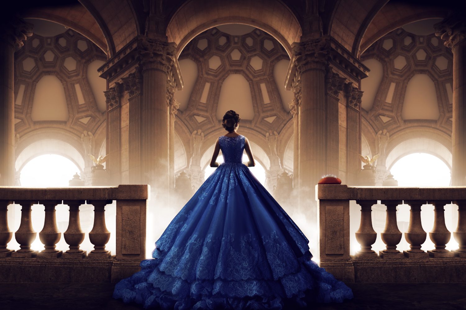 « La femme en bleu face à ses pensées », photographie d'art de Ludovic Baron