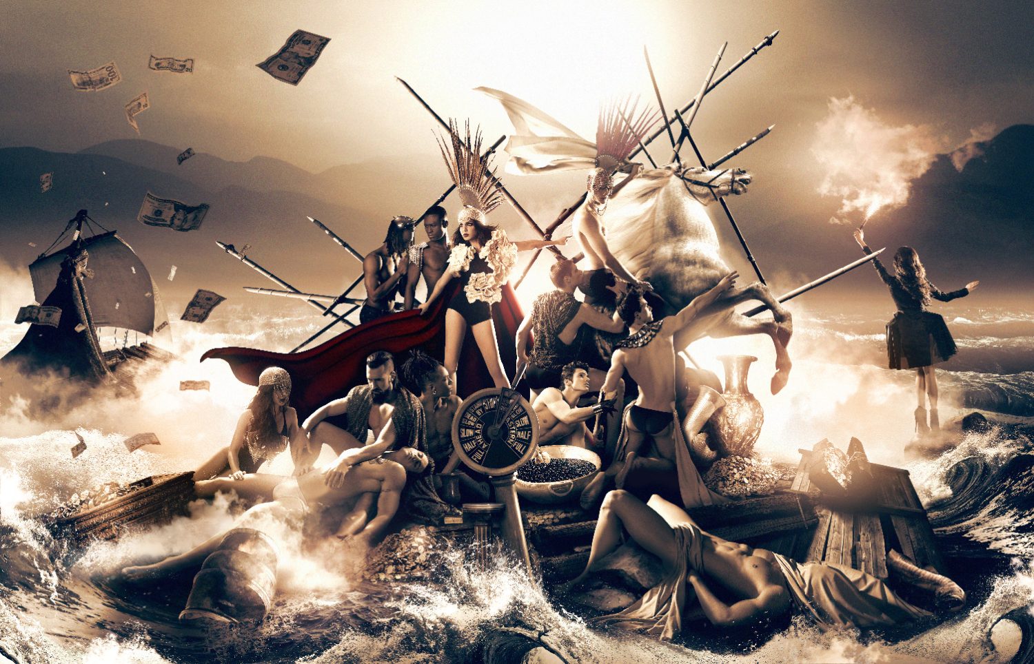 « Le radeau de la richesse perdue », photographie d'art de Ludovic Baron