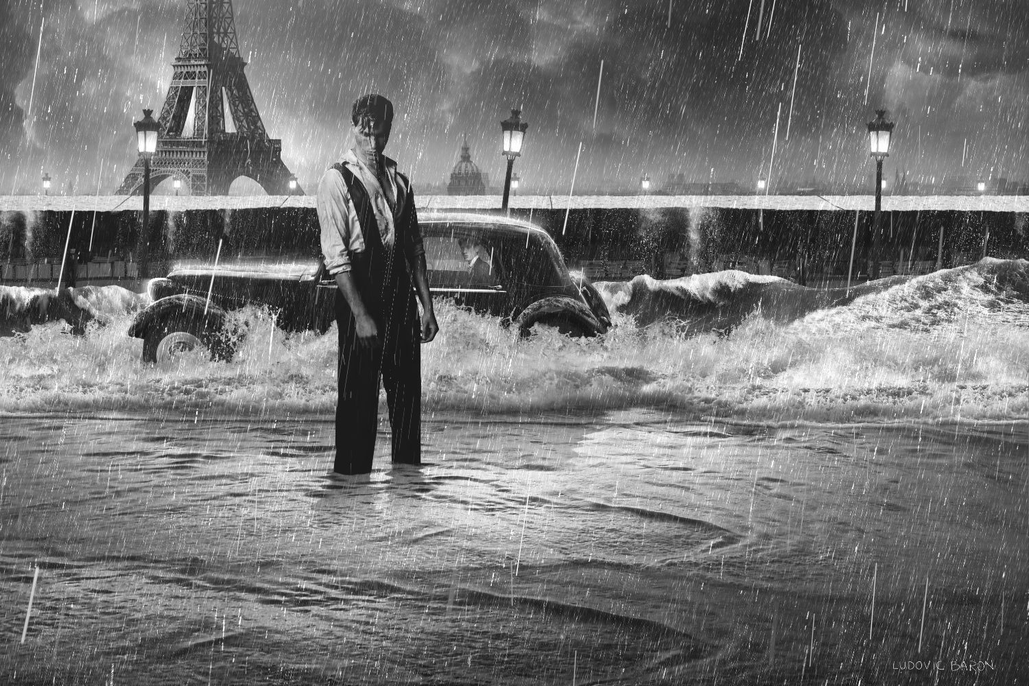 « Une tempête à Paris Les garçons », photographie d'art de Ludovic Baron