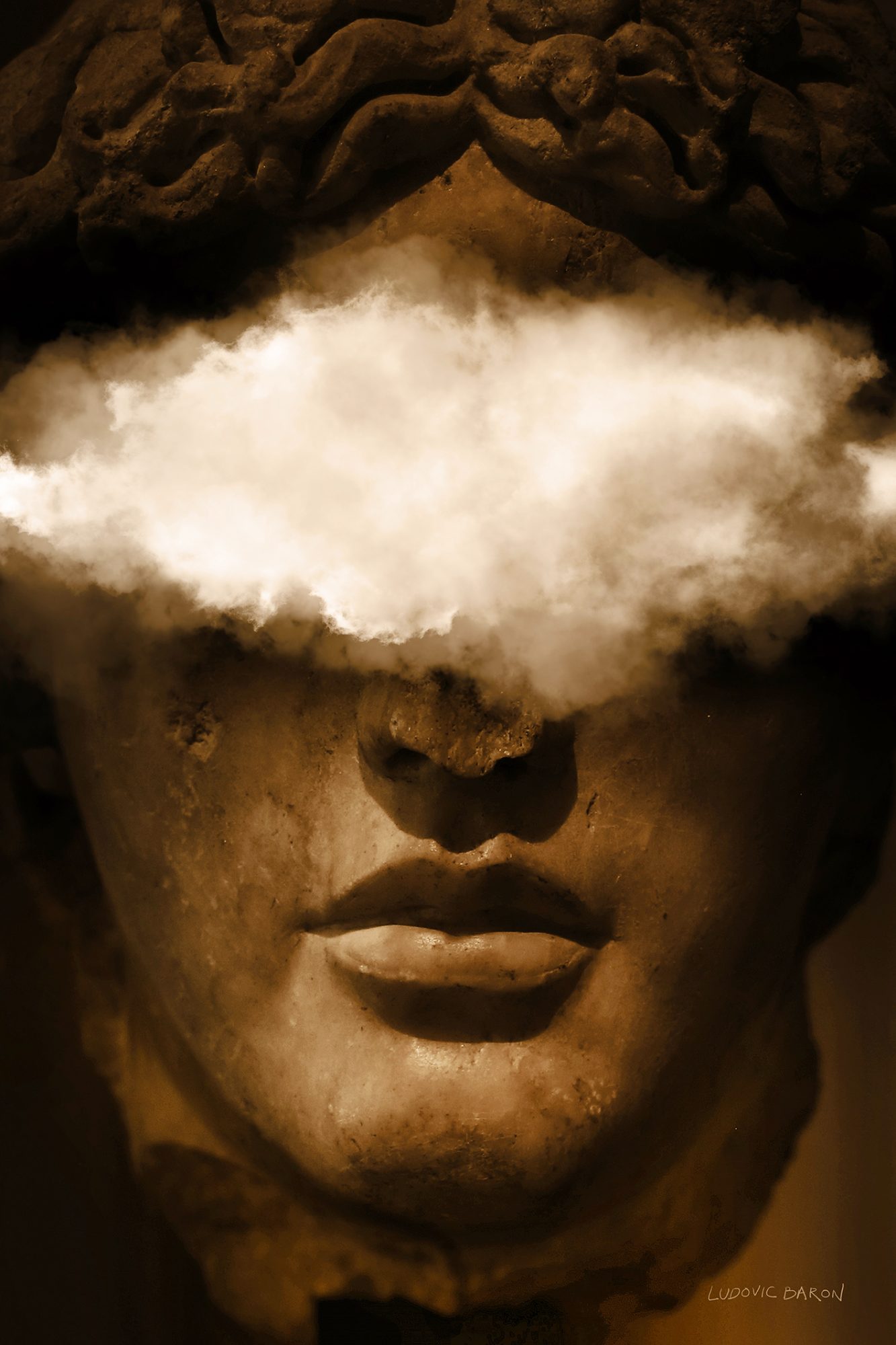« Apollon dans le brouillard », photographie d'art de Ludovic Baron